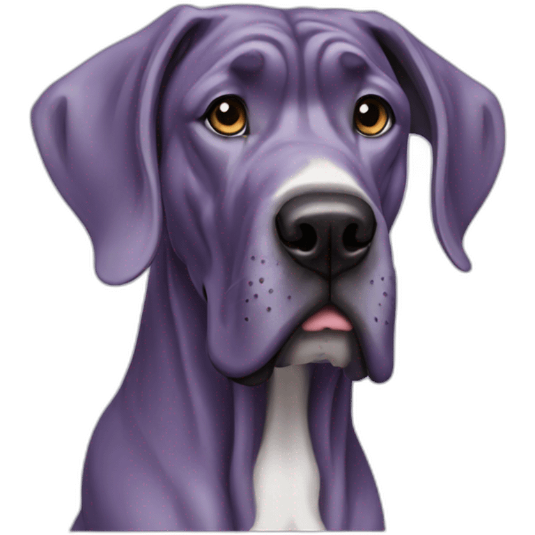 purple great dane emoji