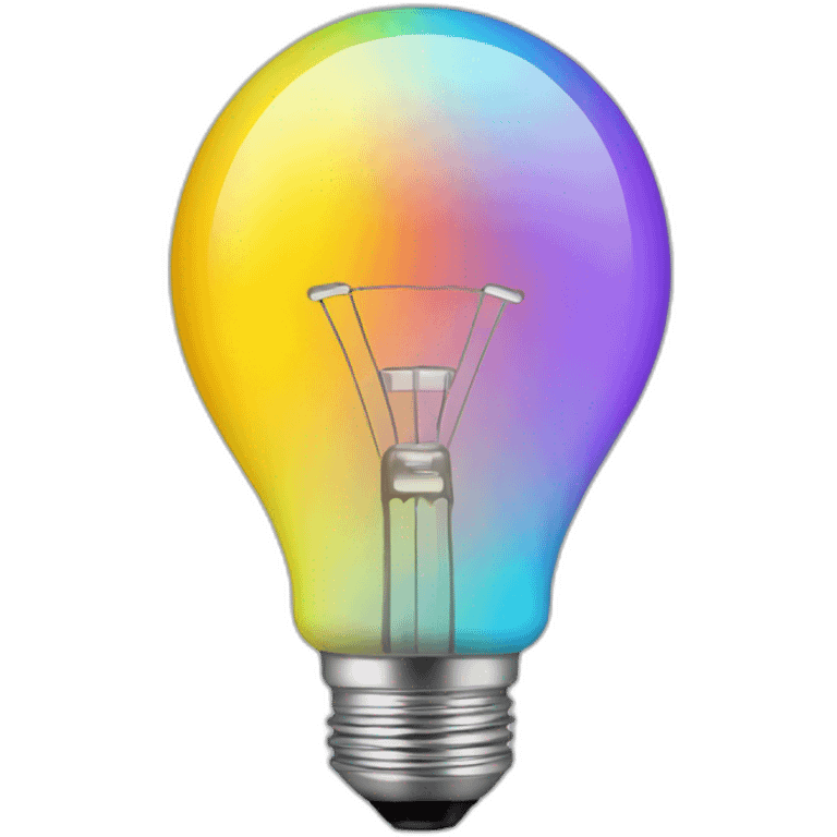 Think bulb bright color emoji