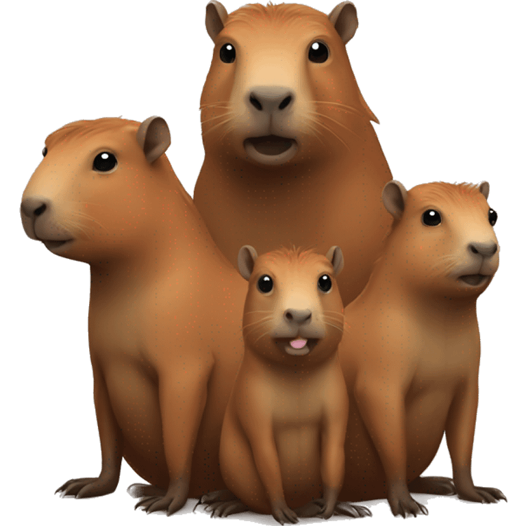 Capibara family emoji