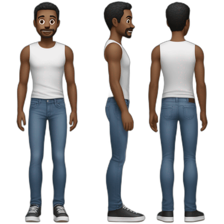 man in skinny jeans emoji