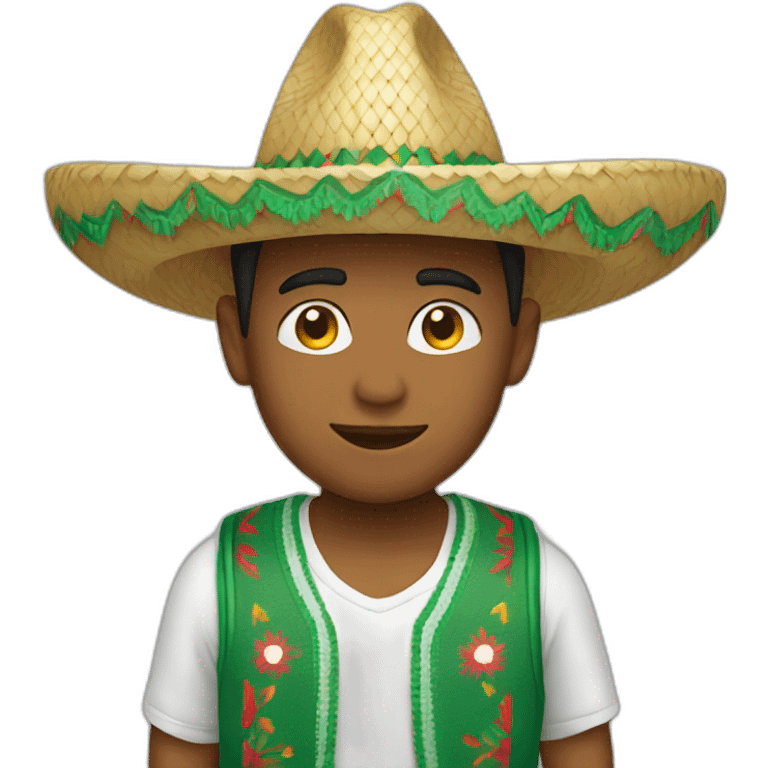 Boy wearing Mexico hat  emoji