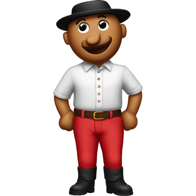 mr goetta sausage red pants mascot emoji