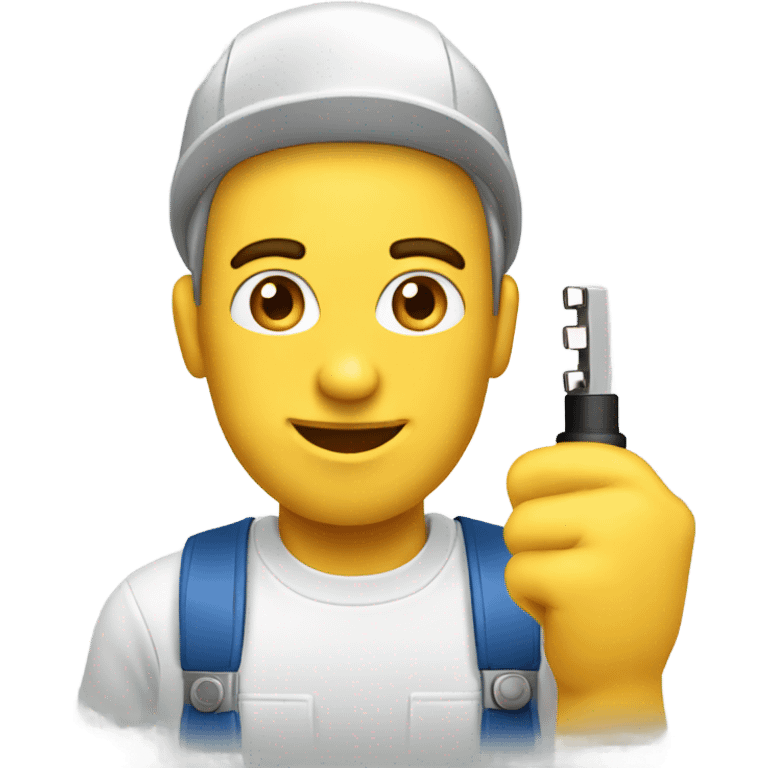 electrician holding an american plug emoji