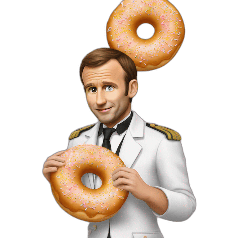 Macron mange donut emoji