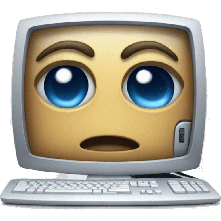 sweaty computer emoji