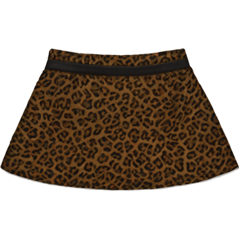 black and leopard print mini skirt emoji