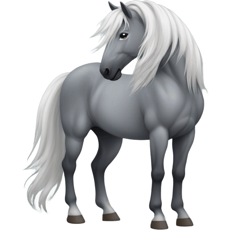 Grey horse  emoji