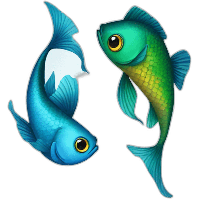 Pisces ying and yang fish from avatar emoji