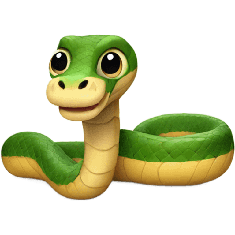 Cute snake with legs and feet emoji