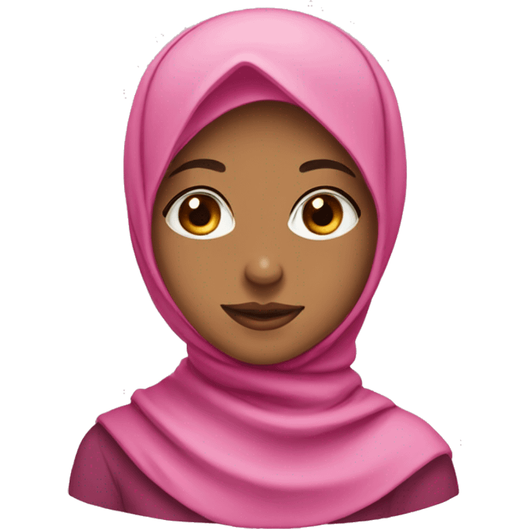 a girl with a pink hijab  emoji