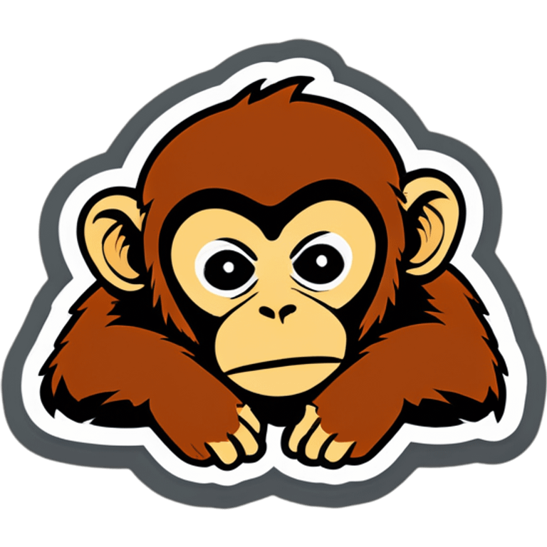 Monkey depressed emoji