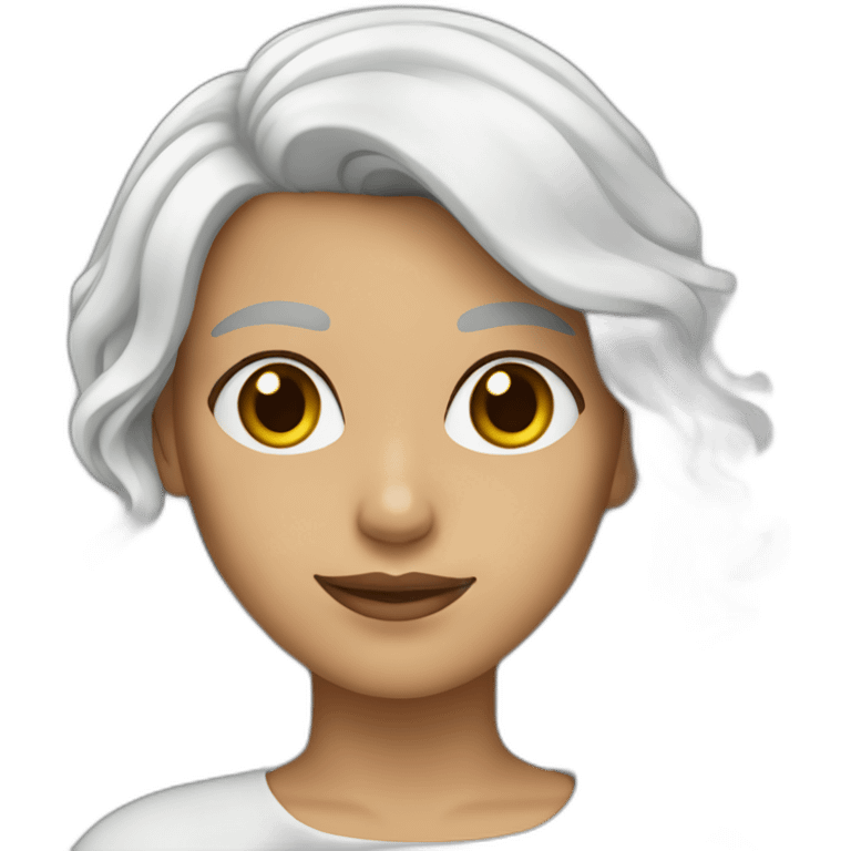 Mujer blanca con pelo corto emoji