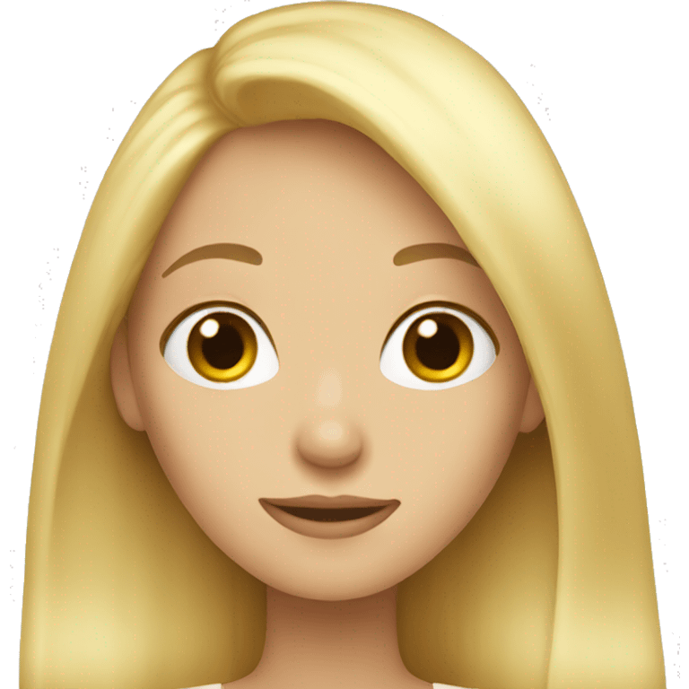 Long blonde haired girl emoji