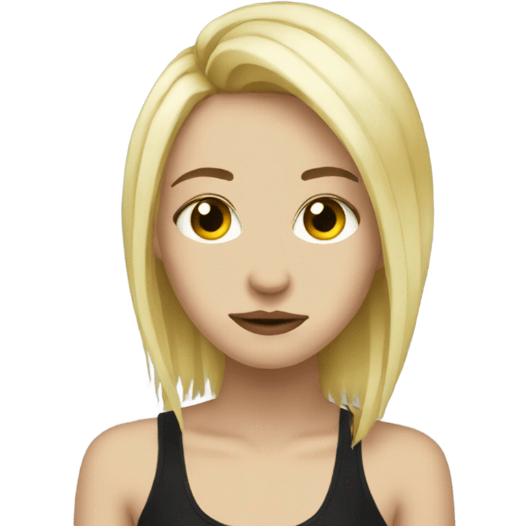 emo blonde girl emoji