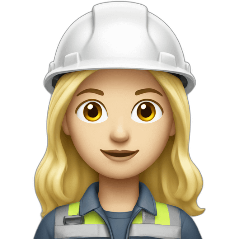 white blonde female constructor emoji