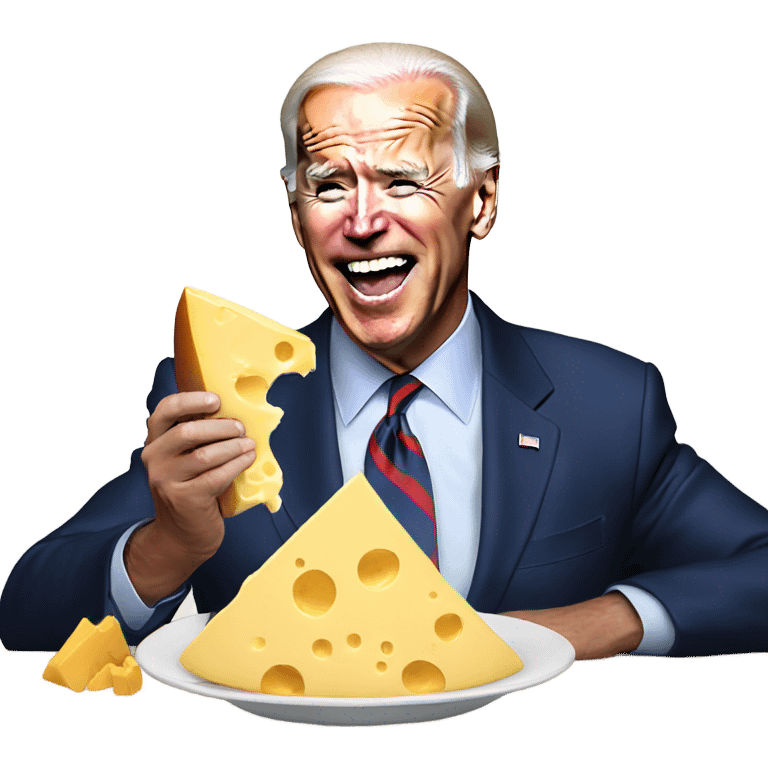 Joe Biden eating cheese  emoji