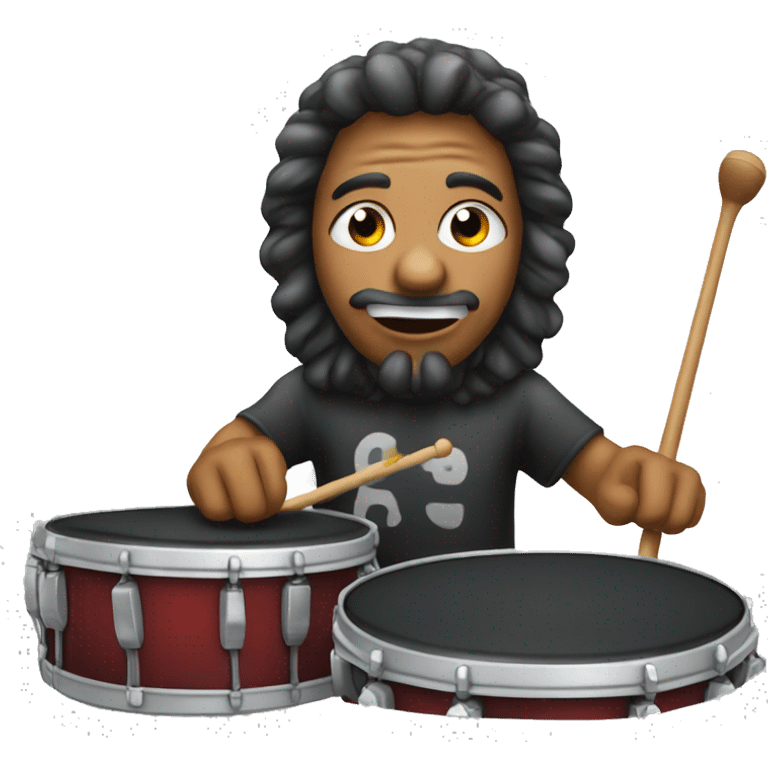 Old drummer, playing ride emoji