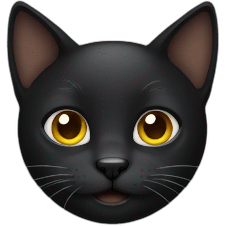 Dark cat emoji