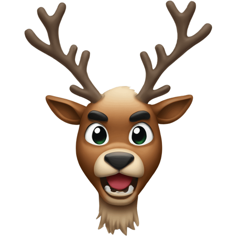 Angry reindeer  emoji