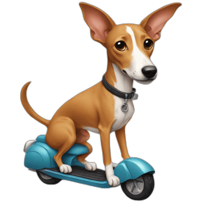 podenco on scooter emoji