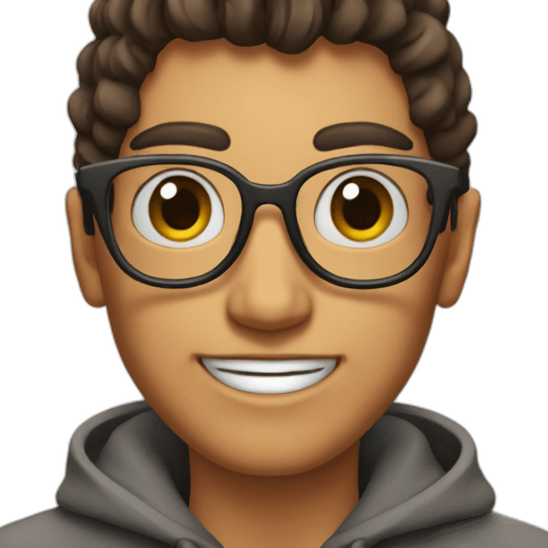 Unibrow-glasses-smiling emoji