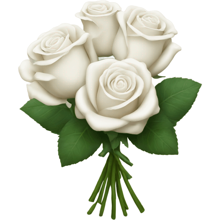 white rose bouquet emoji