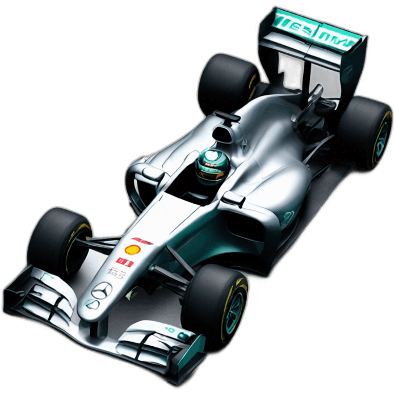 Formula 1 car mercedes emoji