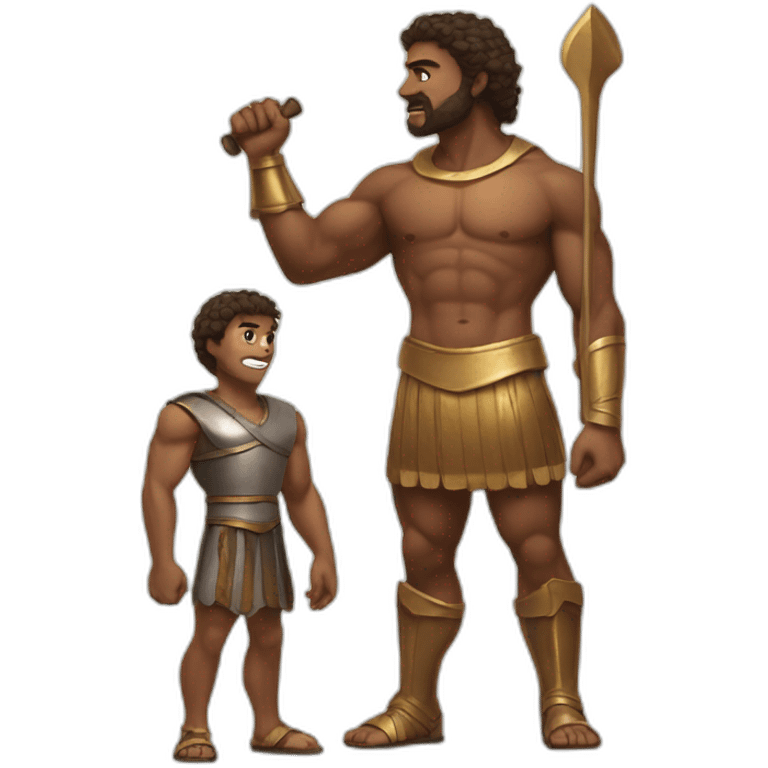 David and Goliath  emoji