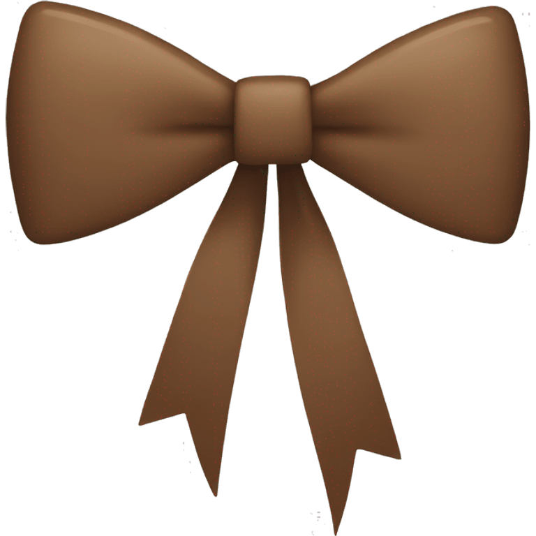 Thin brown bow emoji