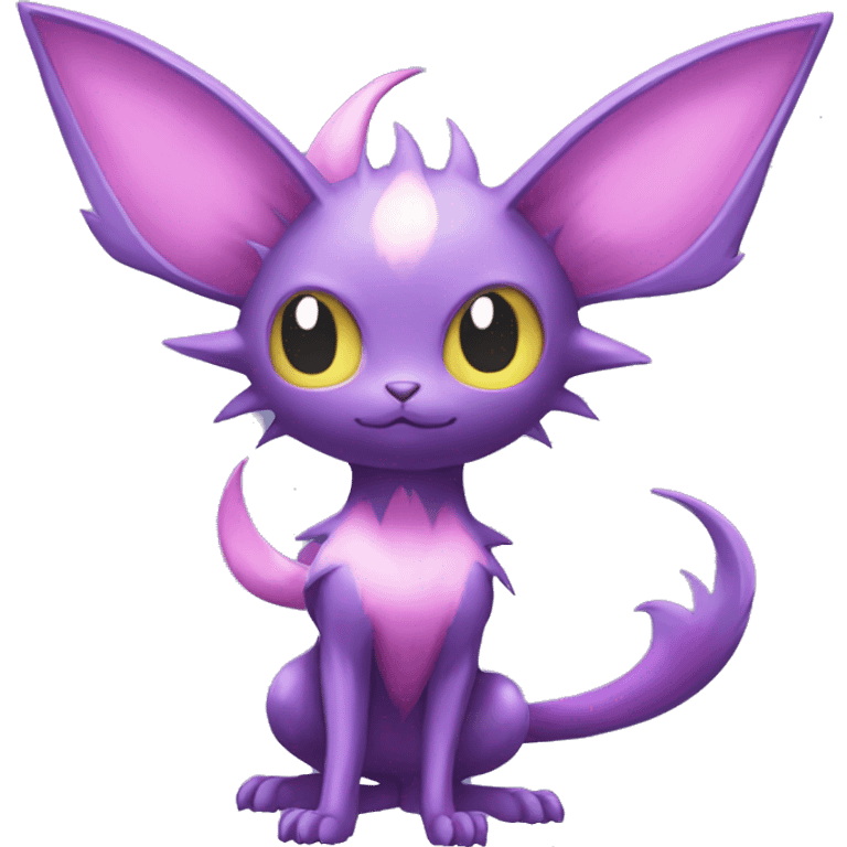 Shiny Dark Noibat-Skitty-Espeon-fusion-hybrid full body emoji