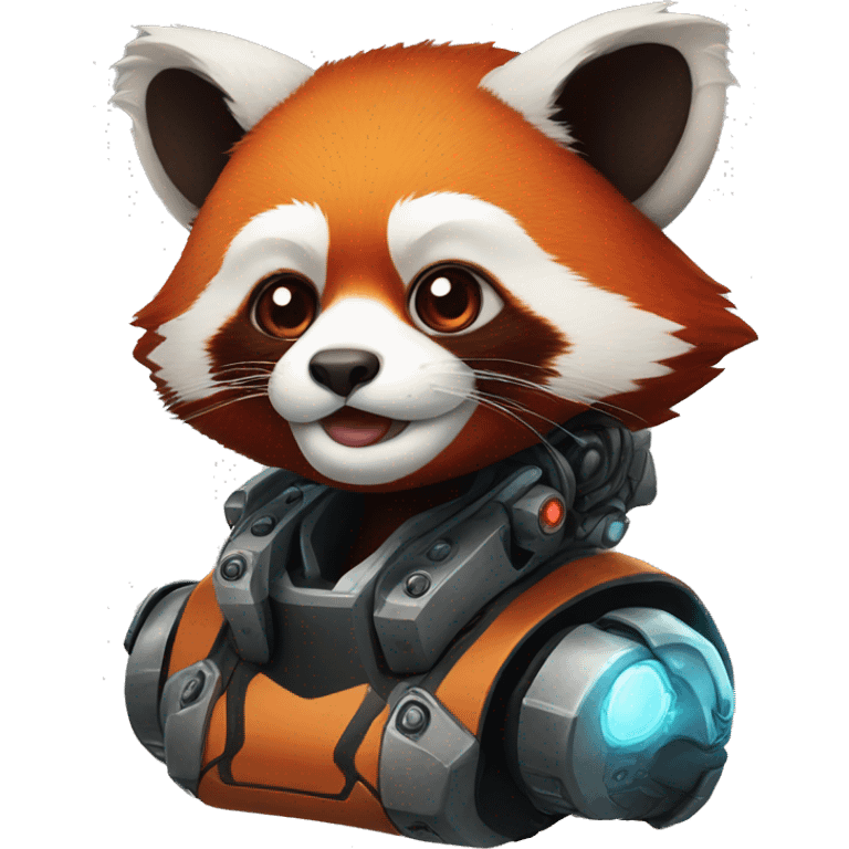 robotic red panda emoji