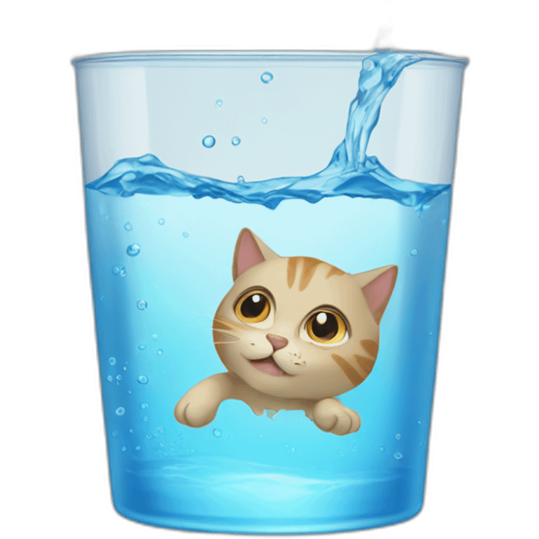 Cat-drink-water emoji