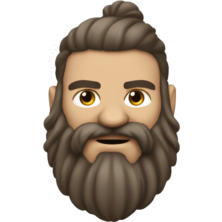 Emoji d'un nain guerrier barbu avec une hache  emoji