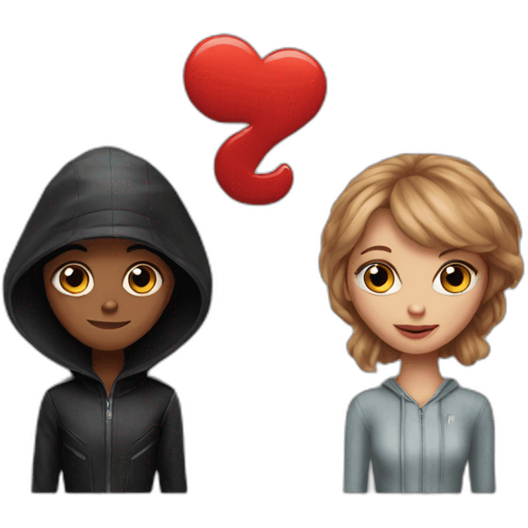 E.T. and black widow emoji