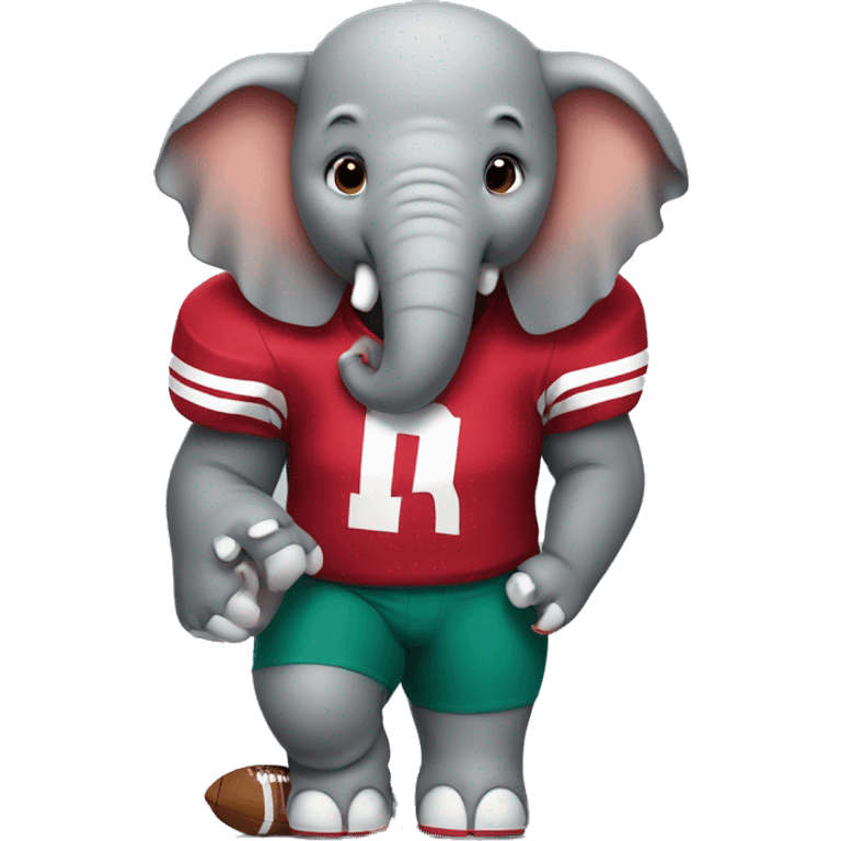 elephant wearing crimson football jersey  emoji