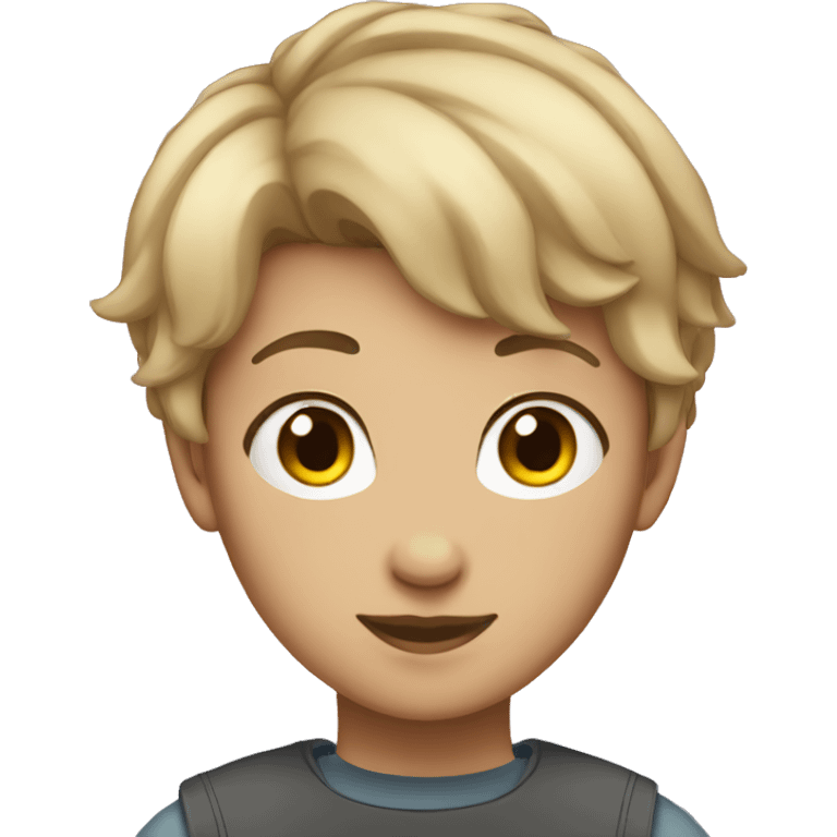 Short haired 14 year old gender neutral bisexual  emoji