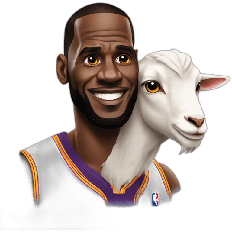 lebron with a goat emoji