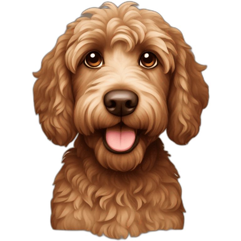 brown labradoodle dog emoji