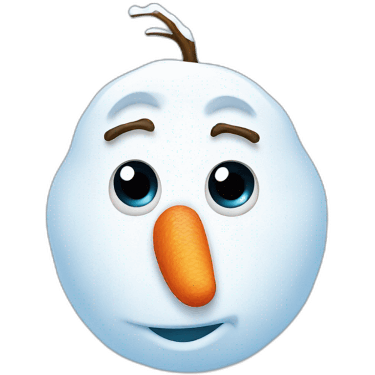 olaf snowman, frozen, Pensive face emoji