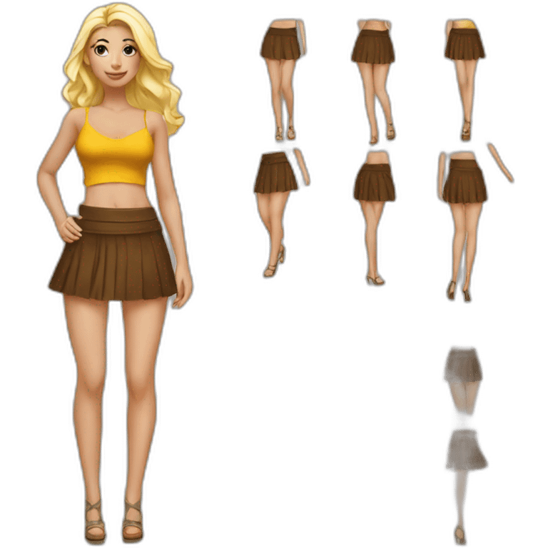 sexy women wit skirt emoji