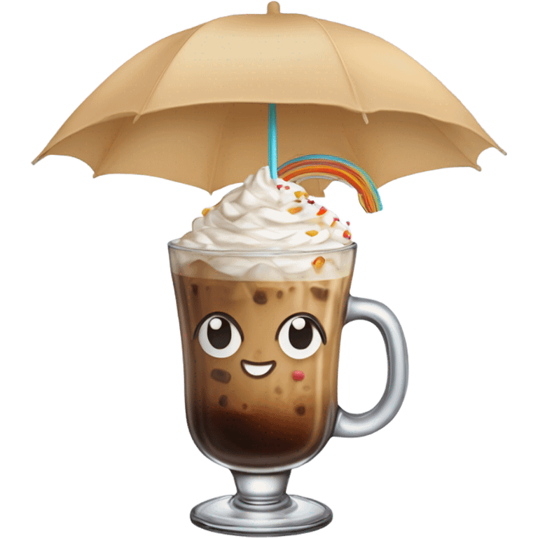 Cute Iced coffee emoji