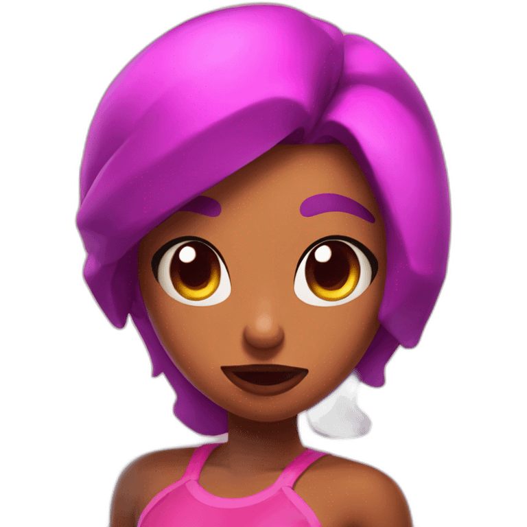 Shelly from Brawl Stars with hearts in her eyes and her tongue out  emoji