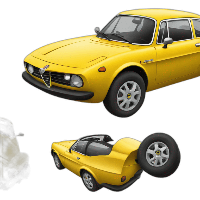 Yellow Alfa Romeo emoji