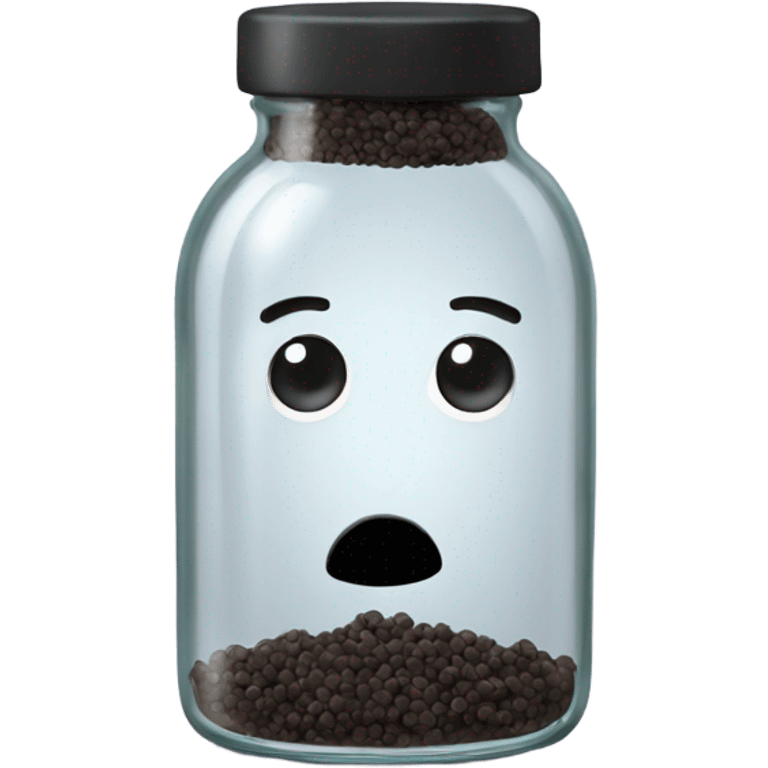 Black pepper in glass emoji