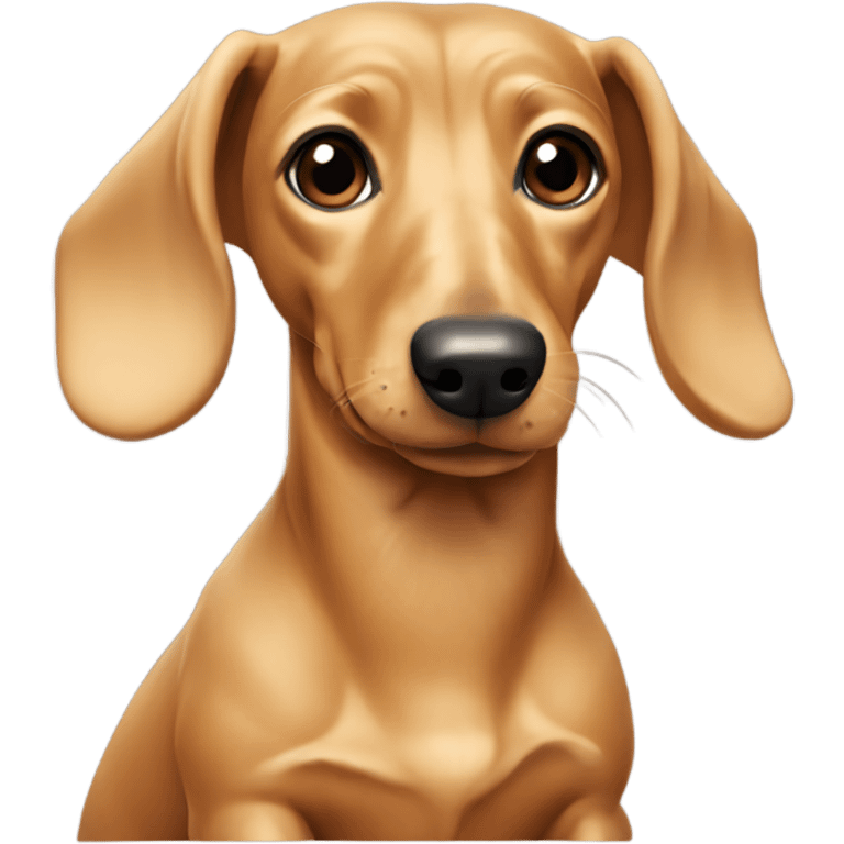 blonde dachshund emoji