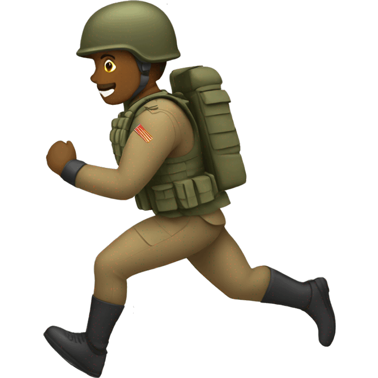 emoji solider running emoji