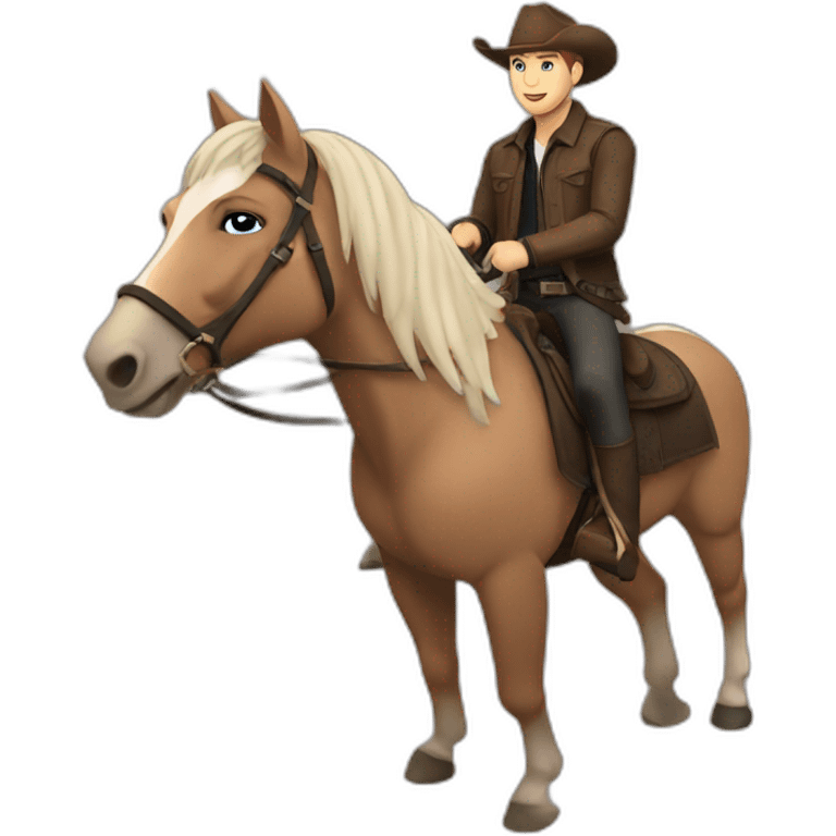 Jensen ackles riding a horse emoji