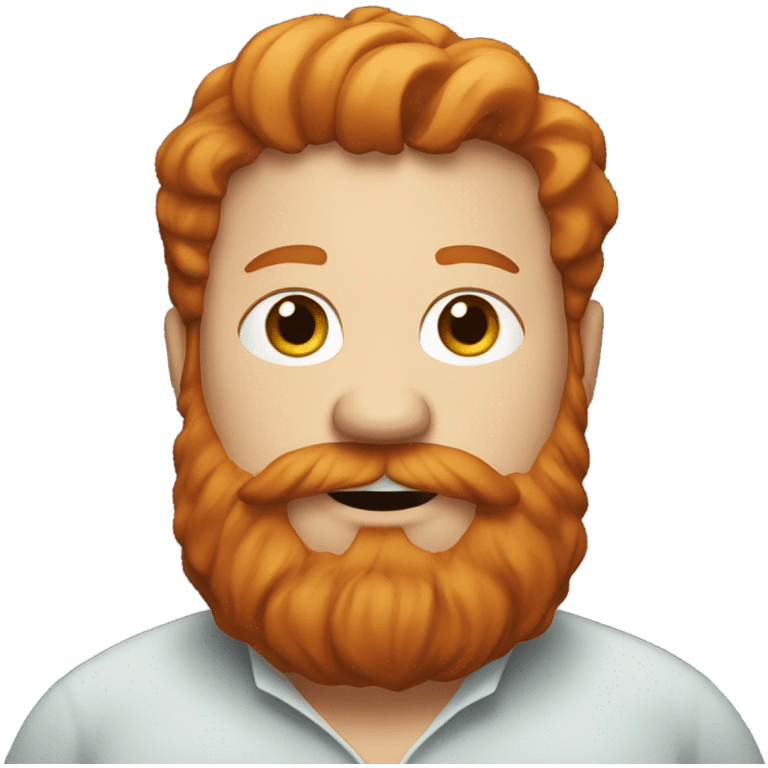 Really Fat Redhead with big beard emoji