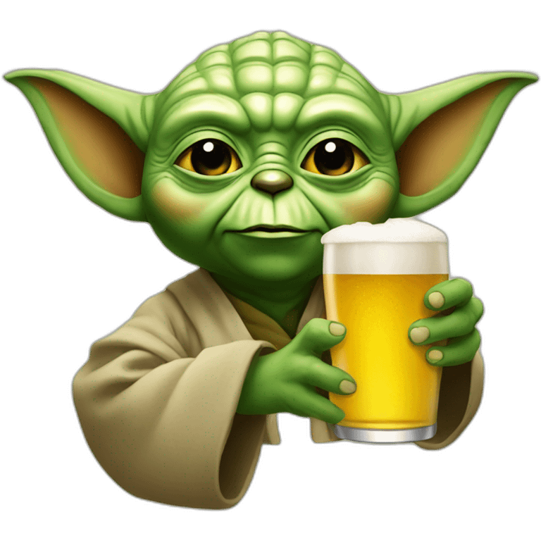 Yoda drink beer  emoji