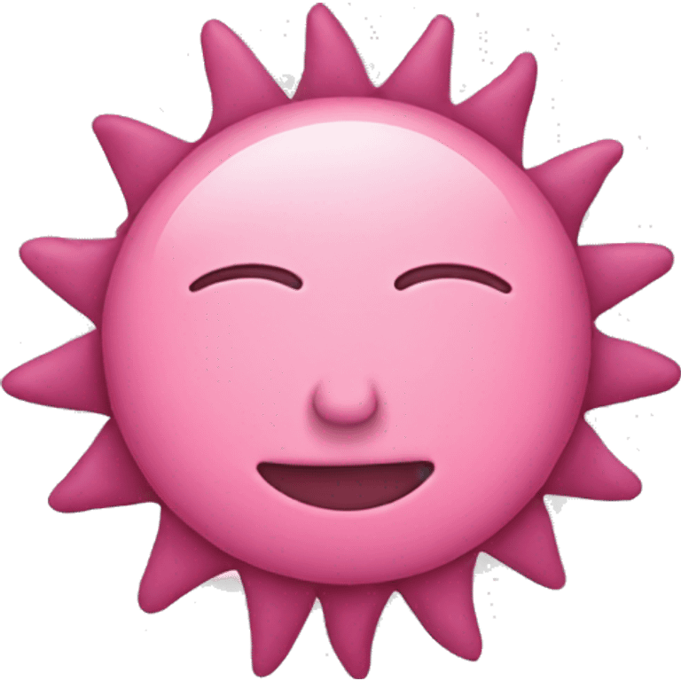 pink sun emoji